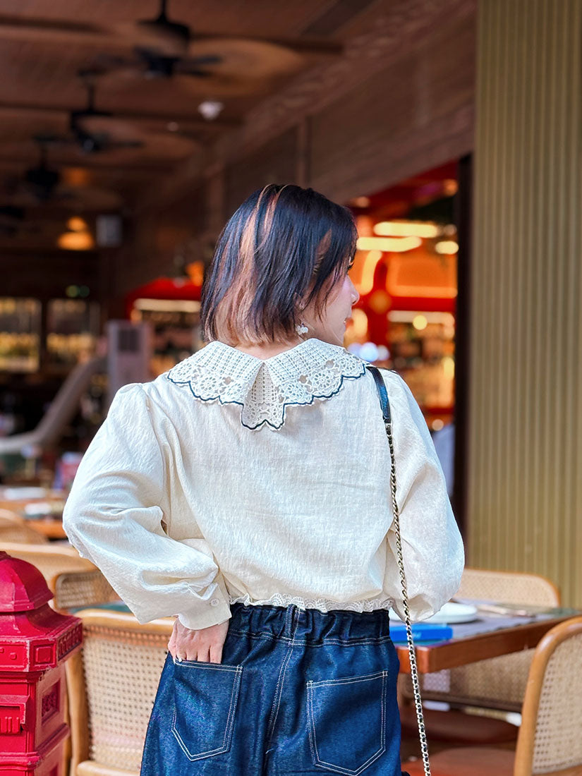 Crochet Collar Blouse