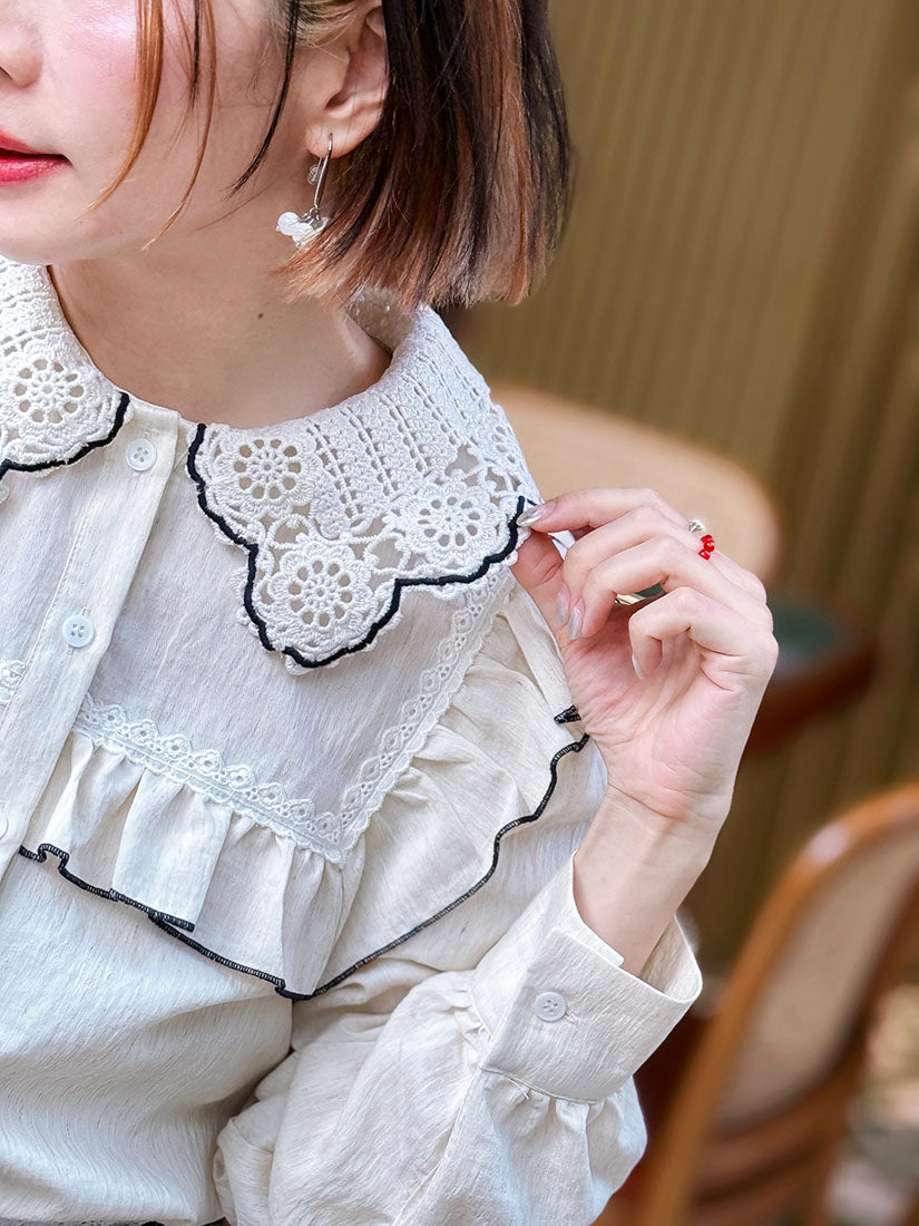Crochet Collar Blouse