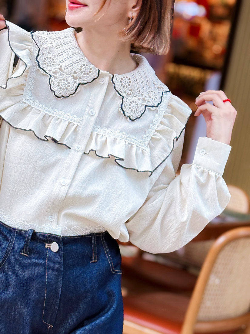 Crochet Collar Blouse