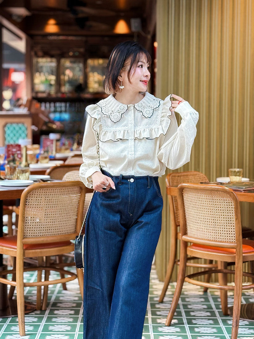 Crochet Collar Blouse