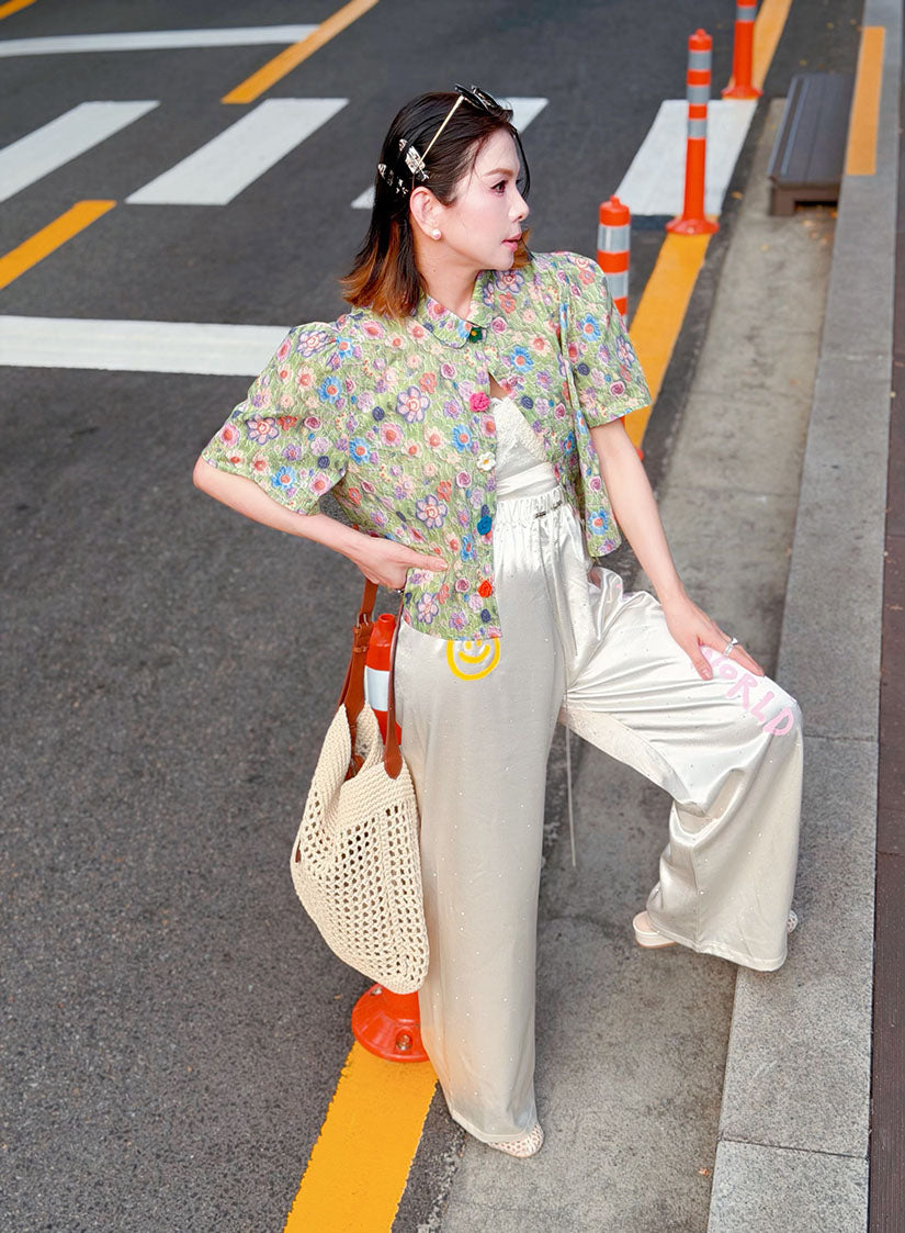 Hand Paint Hotfix Pants (2 Colours)