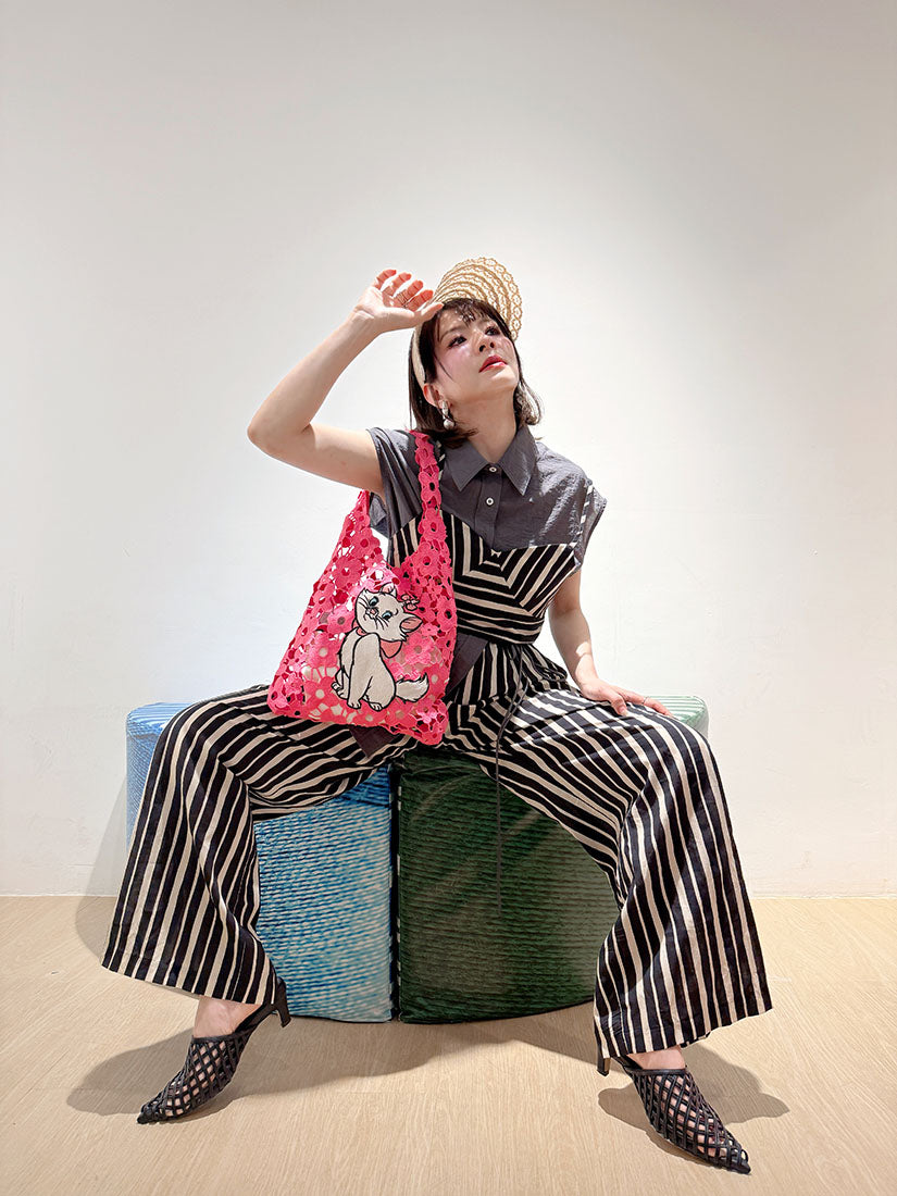 Drawstring Waist Striped Pants (2 Colours)
