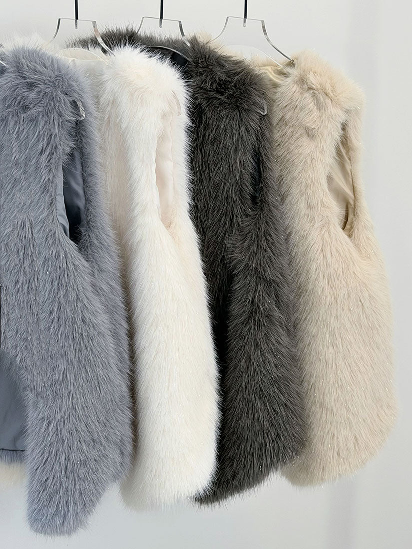 Chubby Faux Fur Vest (4 Colours)