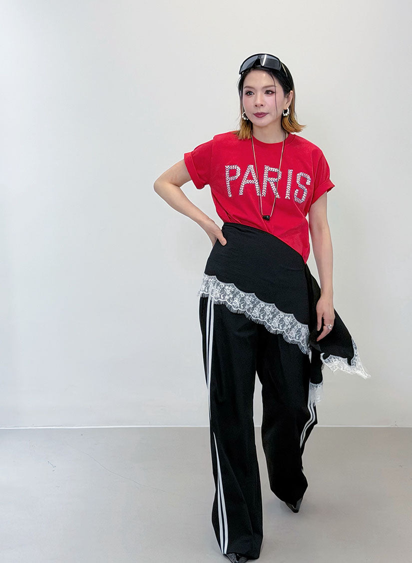 'Paris' Rope Embroidered Tee (4 Colours)