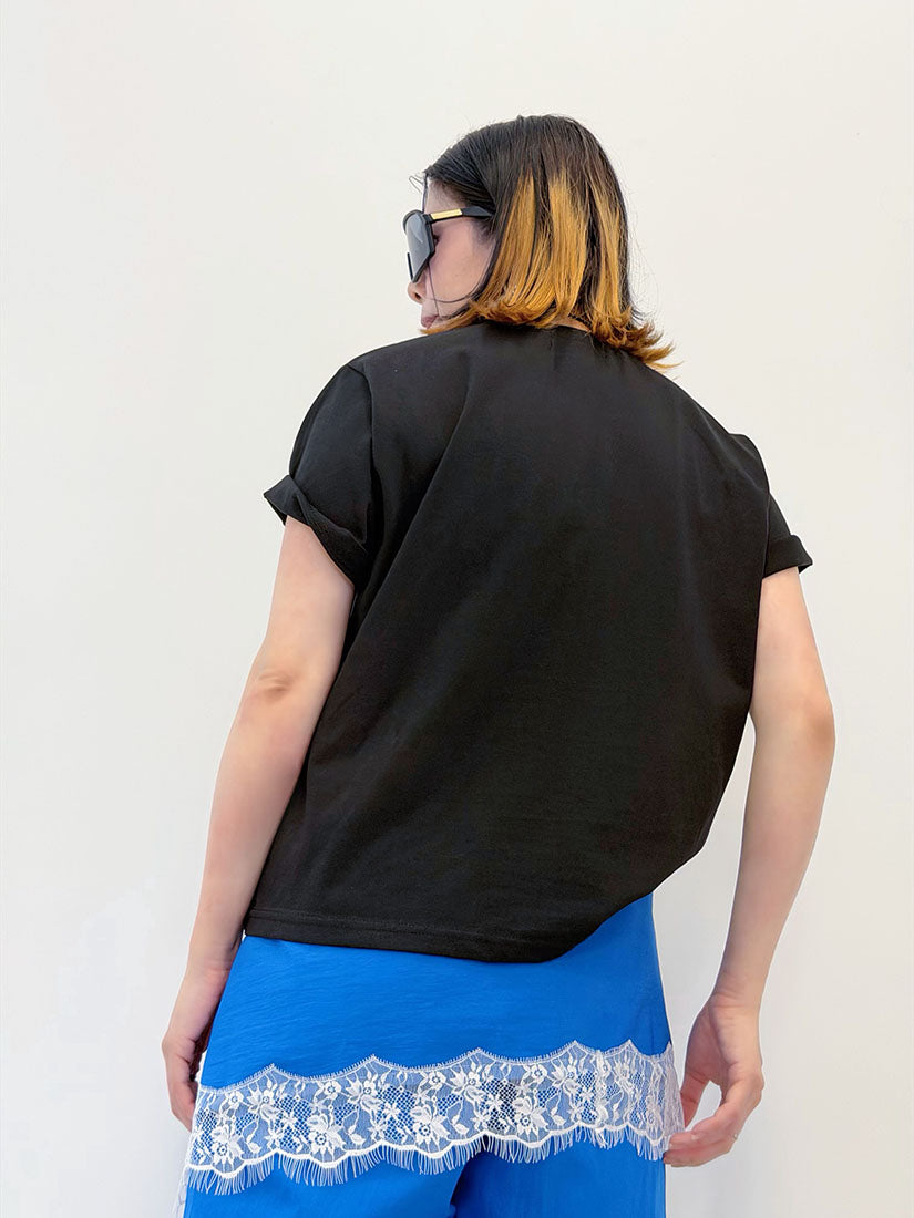 'Paris' Rope Embroidered Tee (4 Colours)