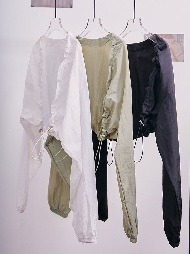 Drawstring Shrug Windbreaker (3 Colours)