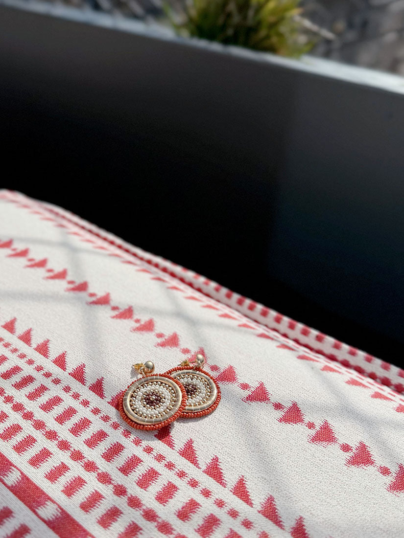 Disc Bead Dangle Earrings