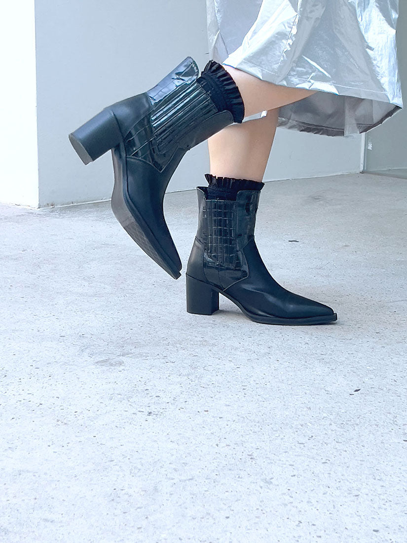 Faux Leather Ankle Boots (2 Colours)