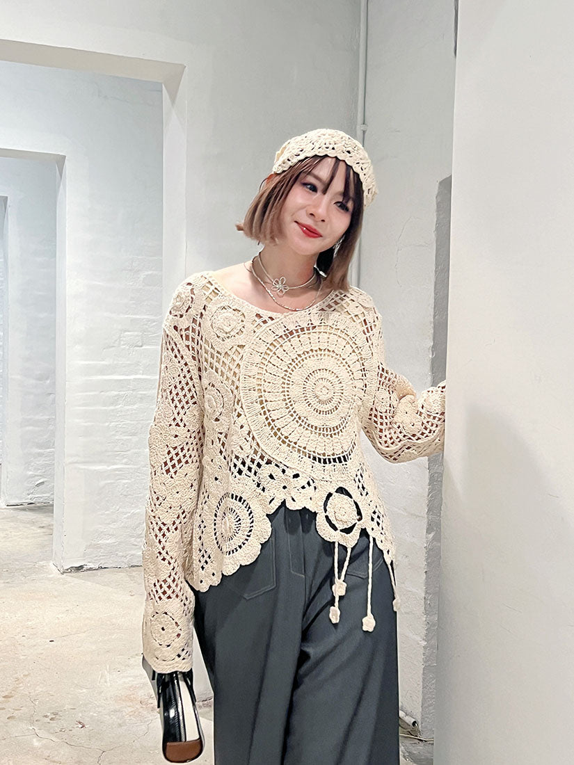 Crochet Knit Top