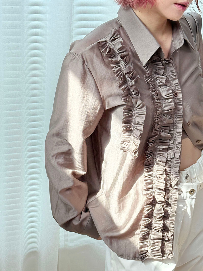 Ruffle Detail Shirt (2 Colours)