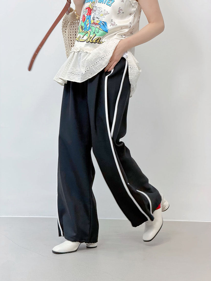 Contrast Piping Side Seam Pants (3 Colours)