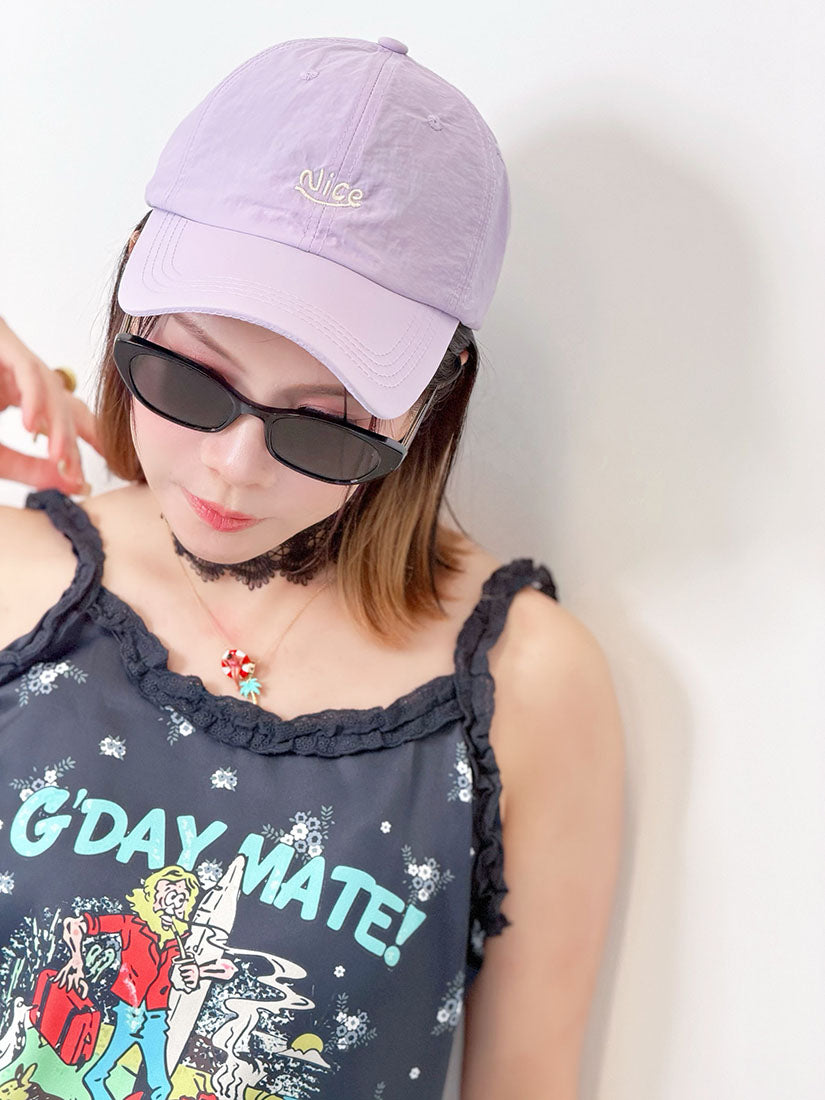 'G Day Mate' Ruffle Hem Cami Top (2 Colours)