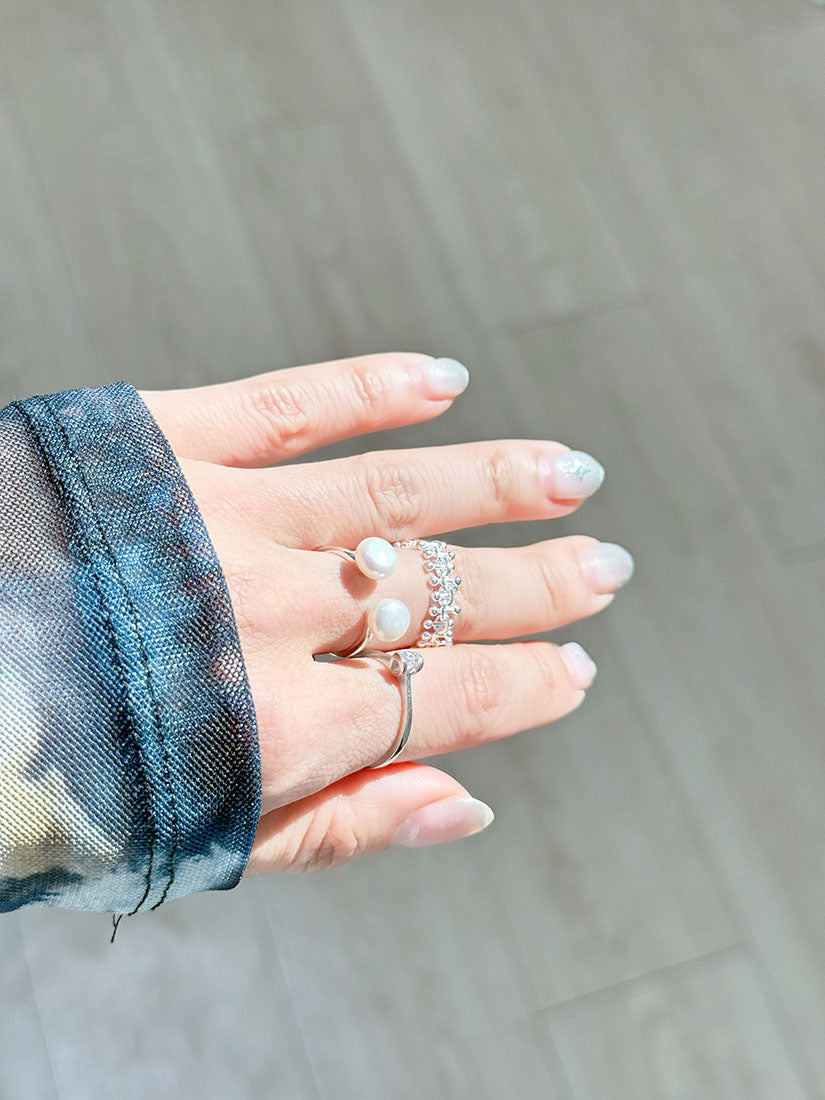 Silver Pin Chain Ring