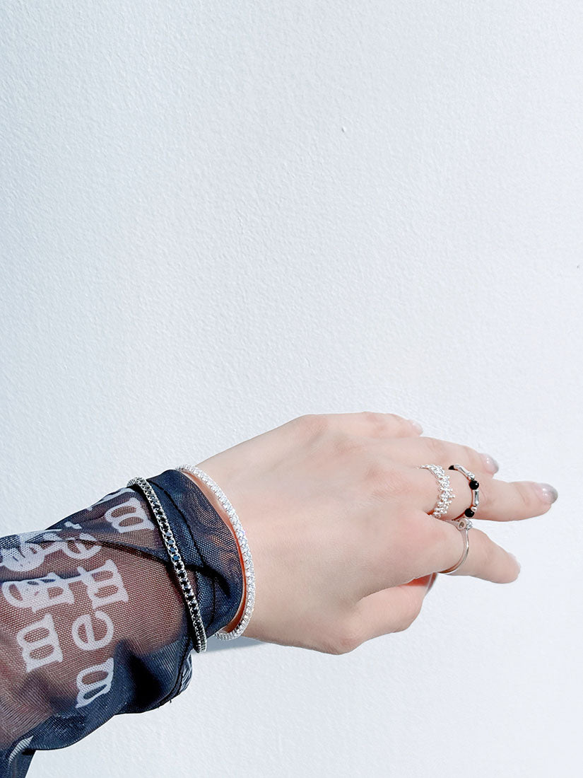 Silver Pin Chain Ring