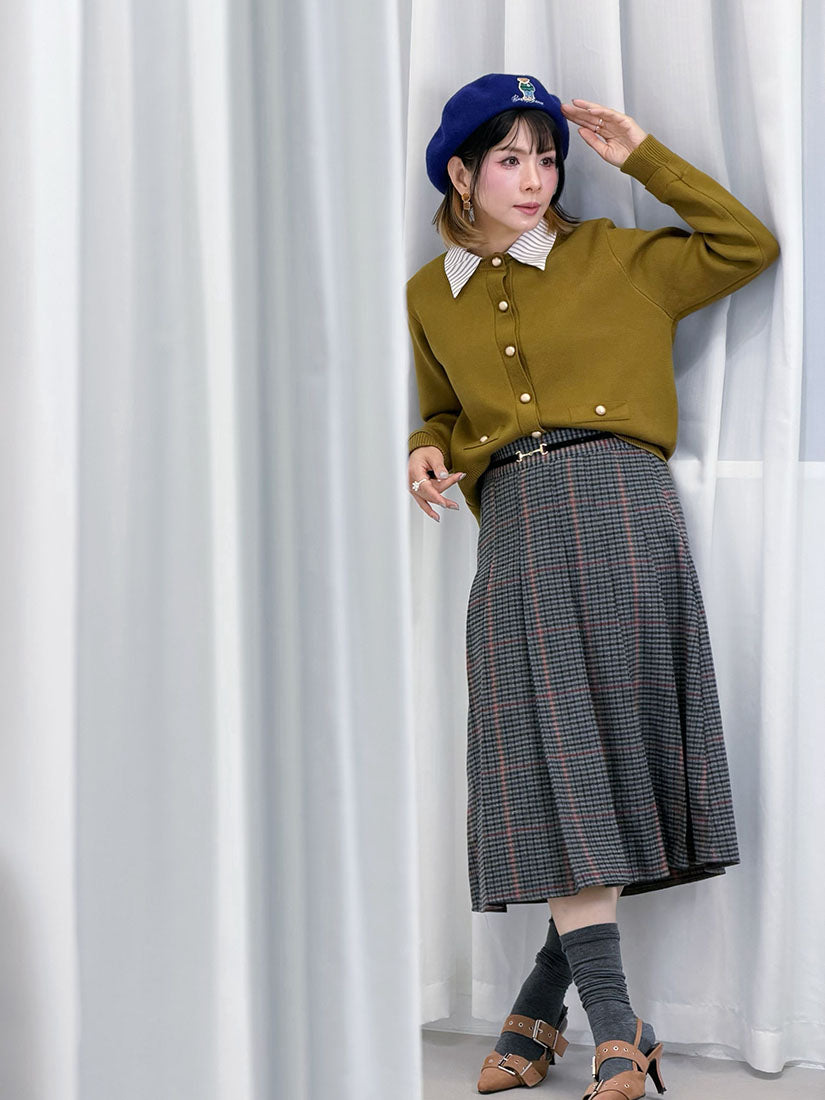 Bear Embroidered Woollen Beret (10 Colours)