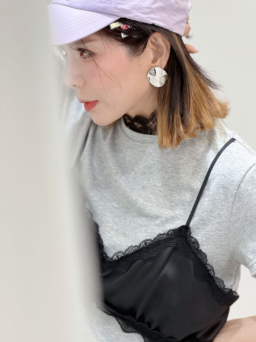 Vintage Silver Disc Earrings