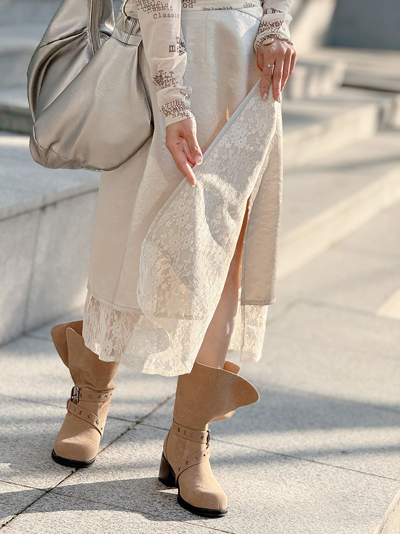 Lace Layered Two Ways Wrap Skirt (2 Colours)