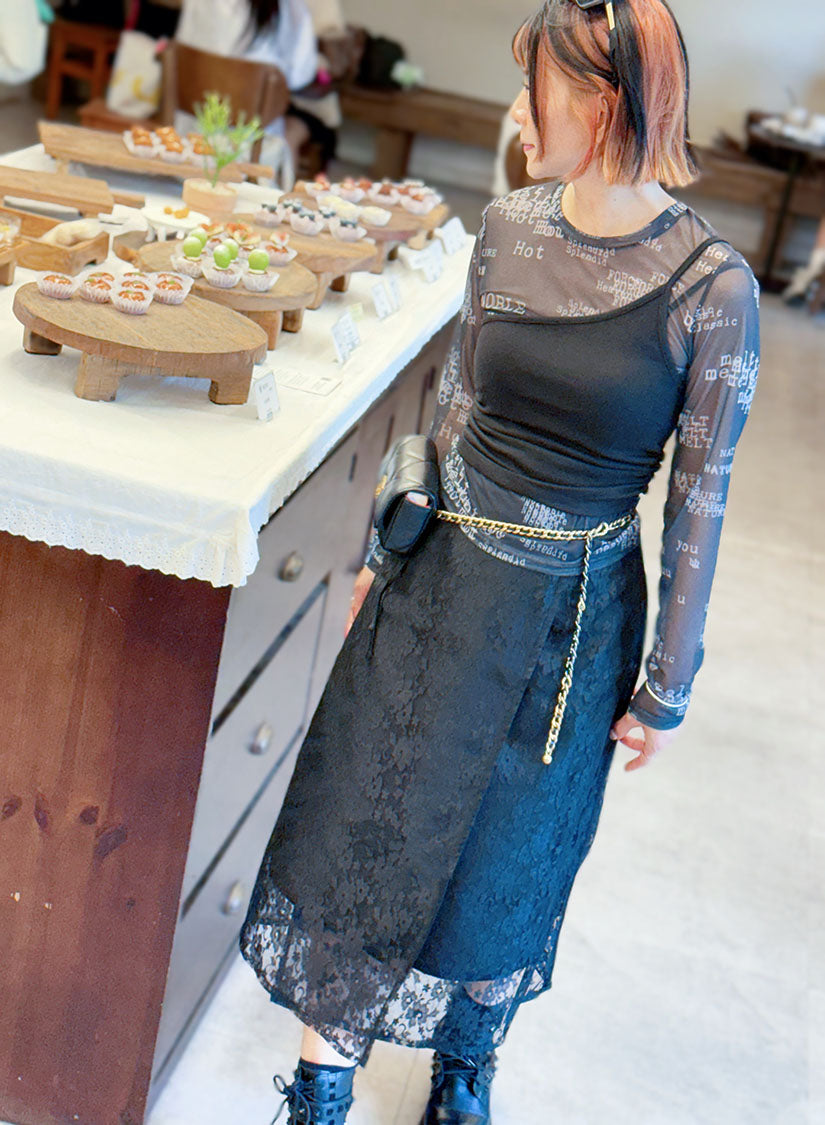 Lace Layered Two Ways Wrap Skirt (2 Colours)