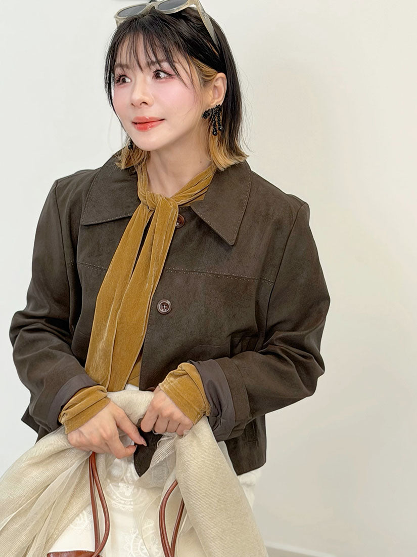 Paneled Leather Jacket (2 Colours)