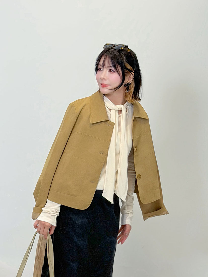 Paneled Leather Jacket (2 Colours)