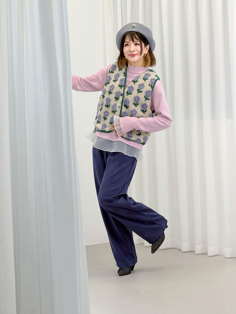 Floral Fleece Vest (2 Colours)