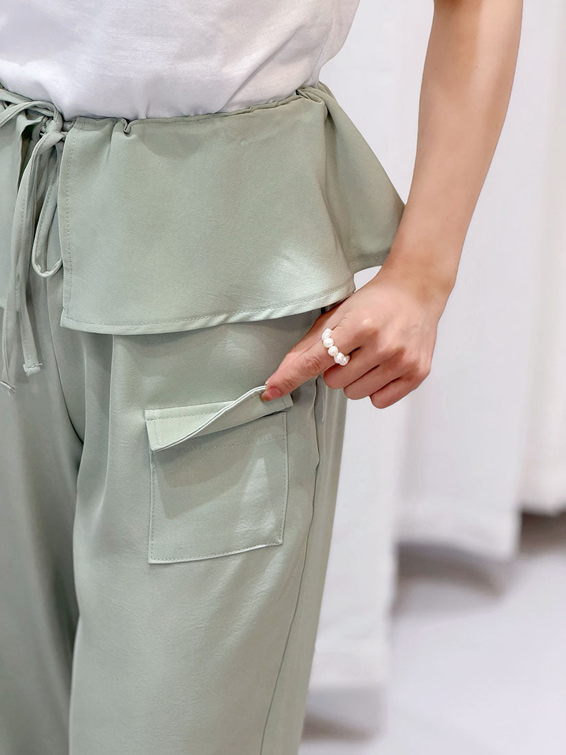 Ruffle Layered Waist Pants (3 Colours)