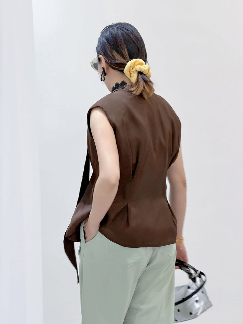 Scarf V Neck Waistcoat (2 Colours)
