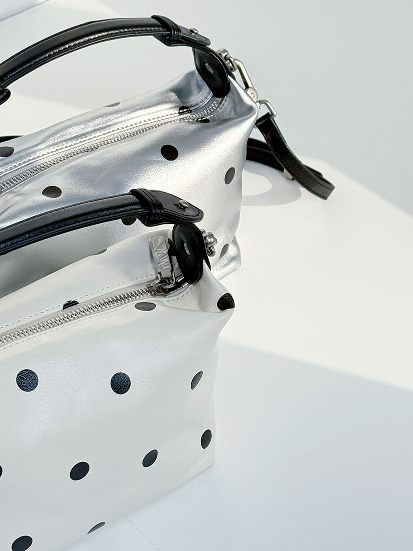 Leather Polka Dot Shoulder Bag (2 Colours)