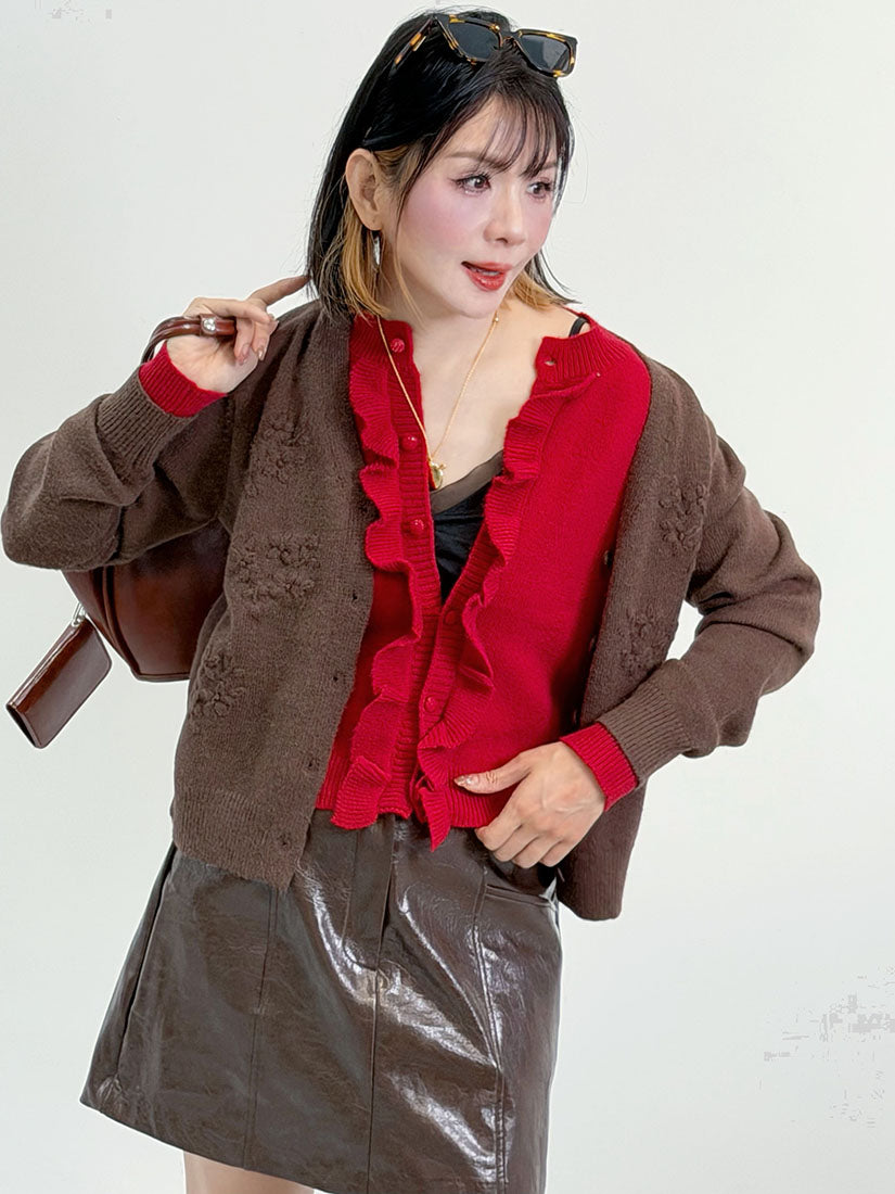 Leather Effect Skirt (2 Colours)