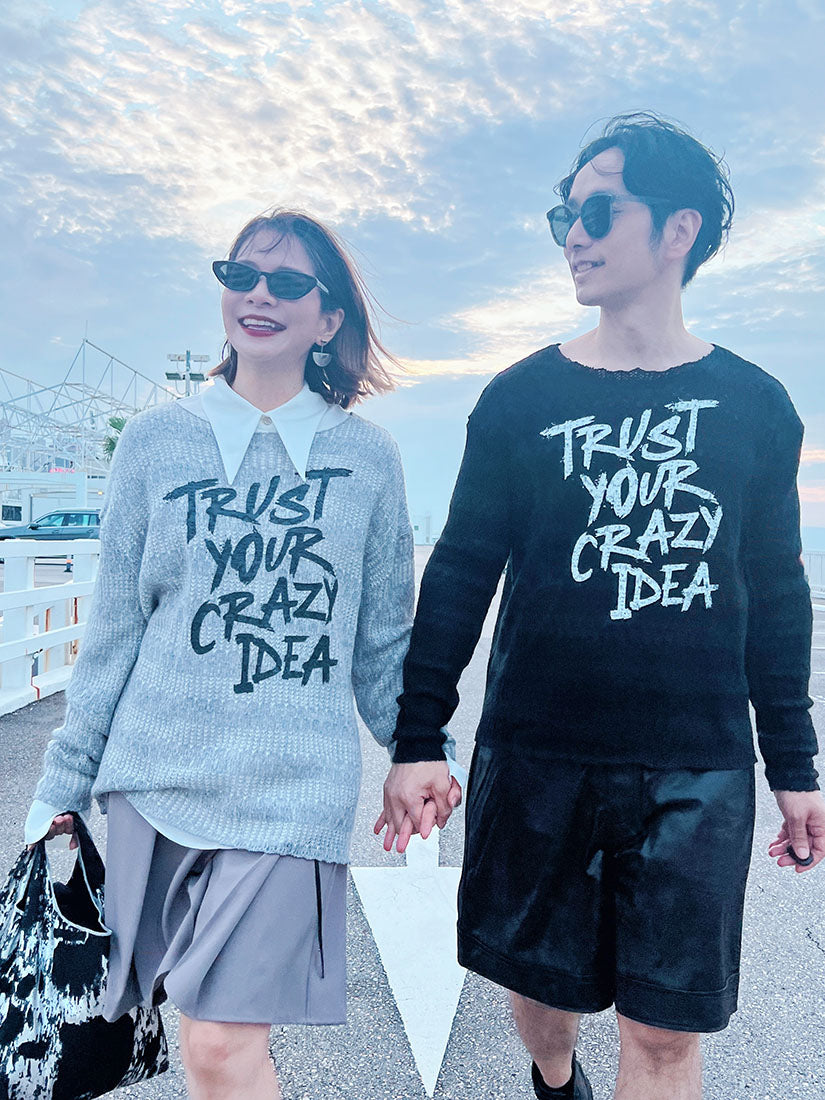 'Trust Your Crazy Idea' Knit Top (3 Colours)