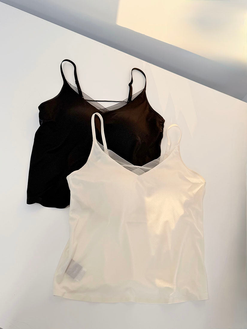 V-Neck Strappy Bra Top (2 Colours)