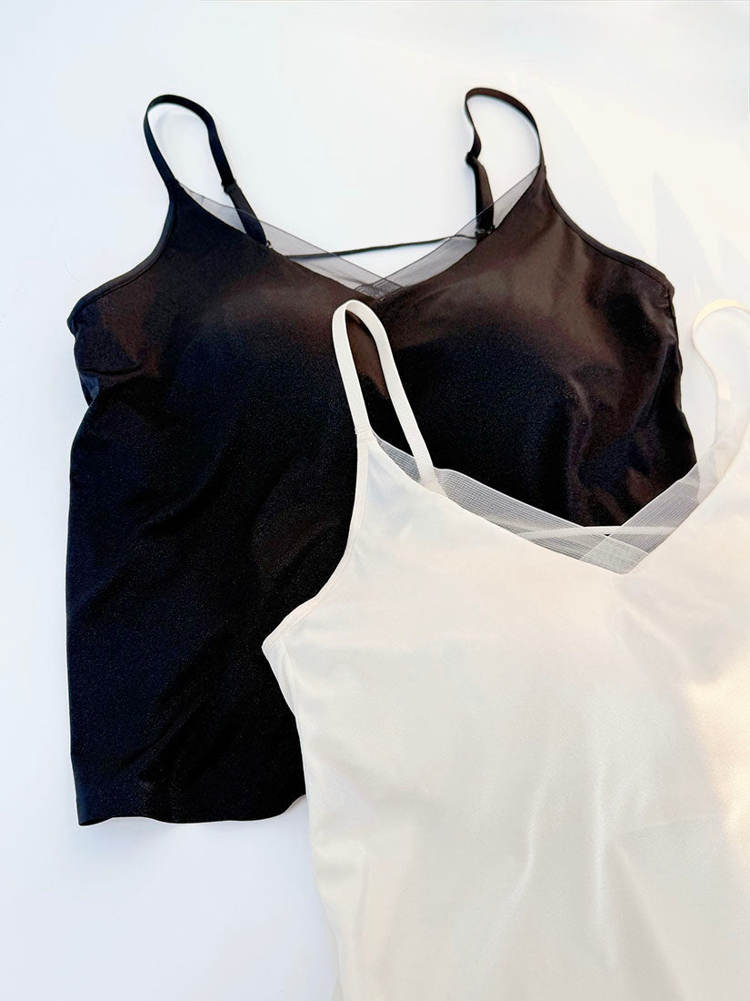 V-Neck Strappy Bra Top (2 Colours)