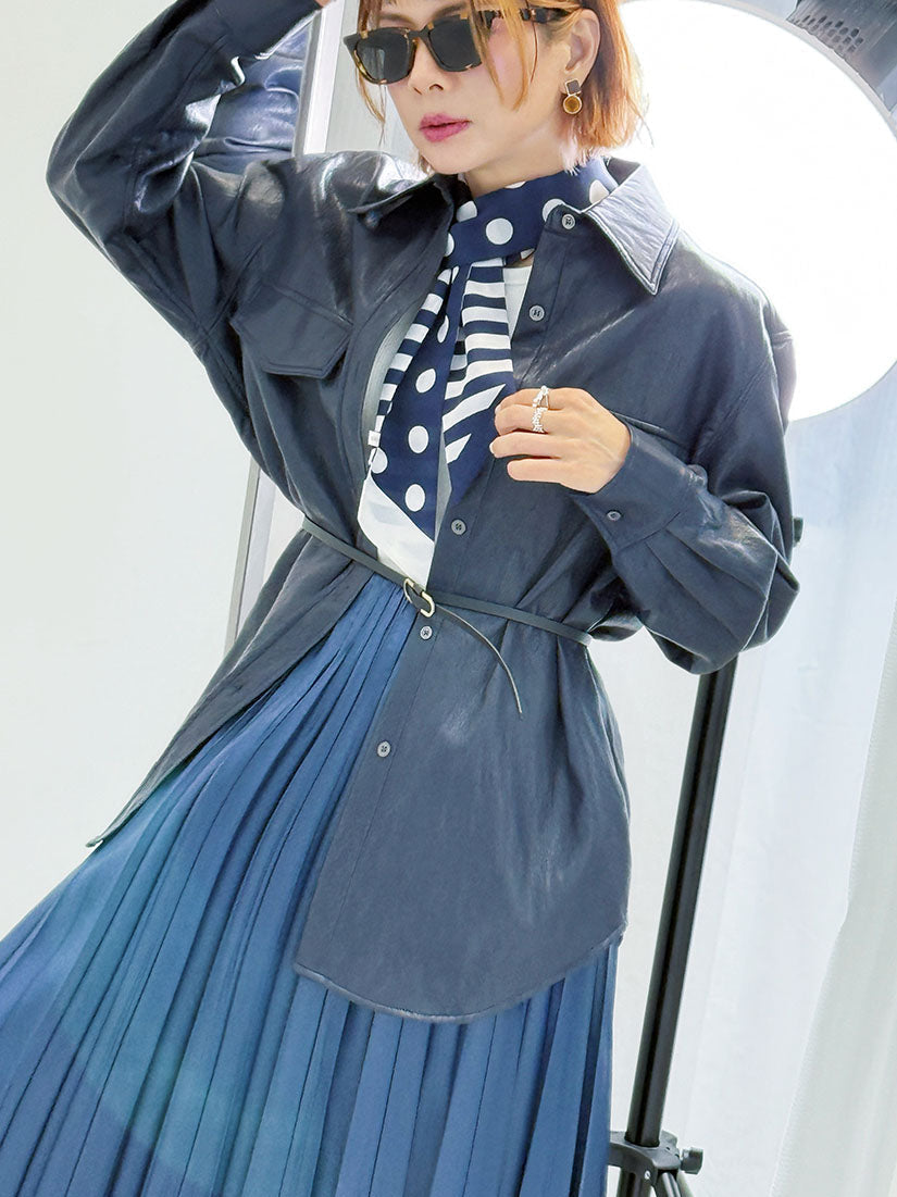 Polka Dot Striped Printed Scarf (2 Colours)