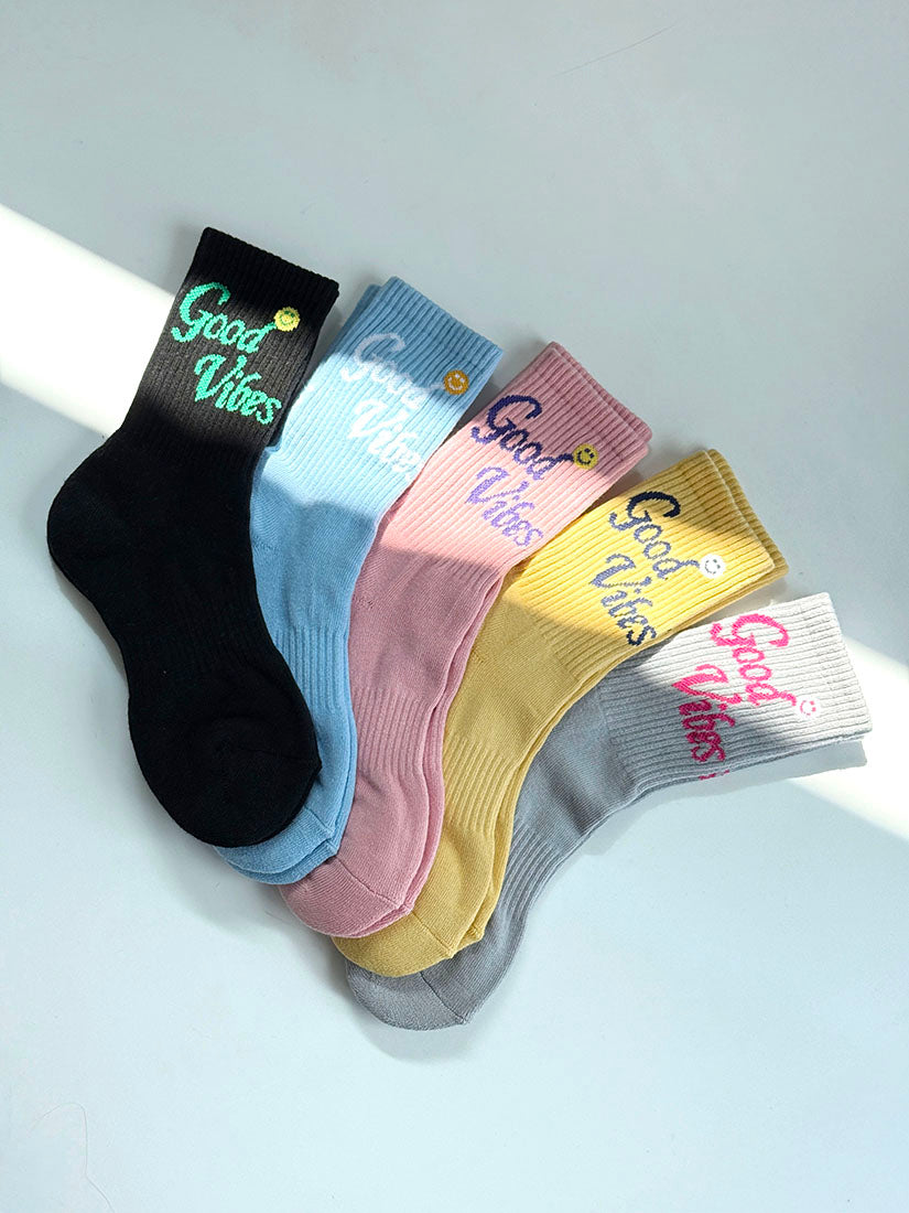 'Good Vibes' Socks(6 Colours)