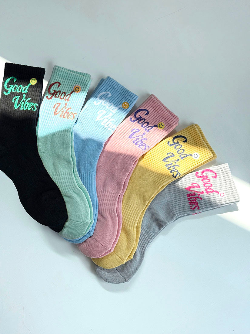 'Good Vibes' Socks(6 Colours)