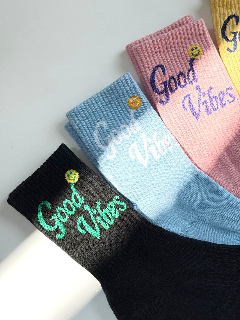 'Good Vibes' Socks(6 Colours)