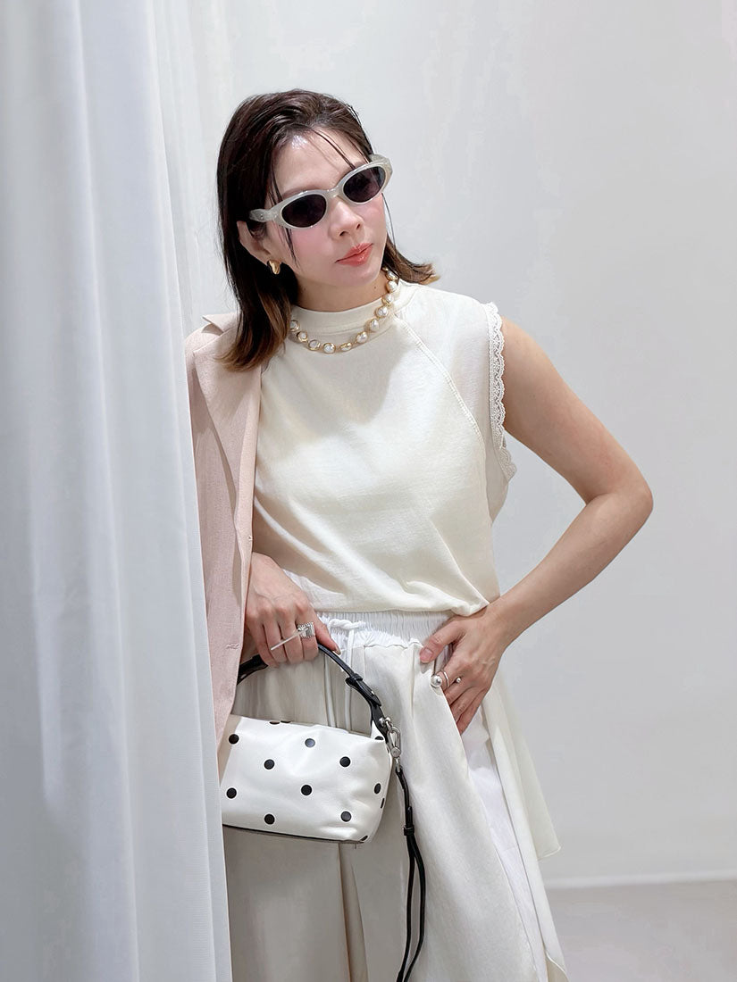 Chiffon Drape Patch Pants (2 Colours)
