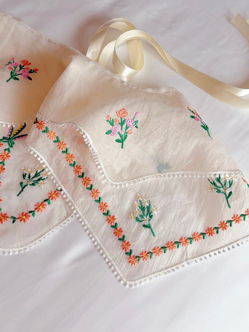 Embroidered Floral Scarf/Belt