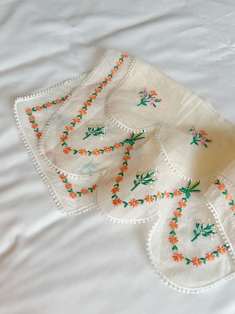 Embroidered Floral Scarf/Belt