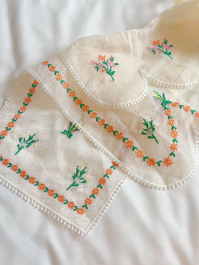Embroidered Floral Scarf/Belt