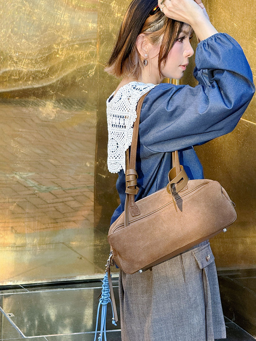 Le Teckel Suede Shoulder Bag (4 Colours)