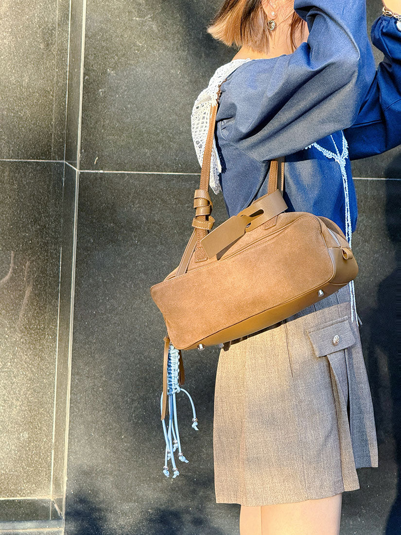 Le Teckel Suede Shoulder Bag (4 Colours)
