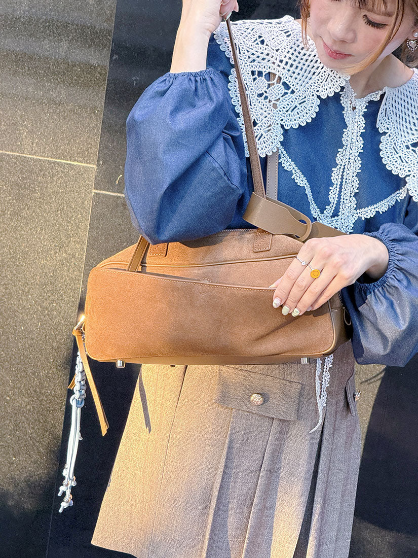 Le Teckel Suede Shoulder Bag (4 Colours)