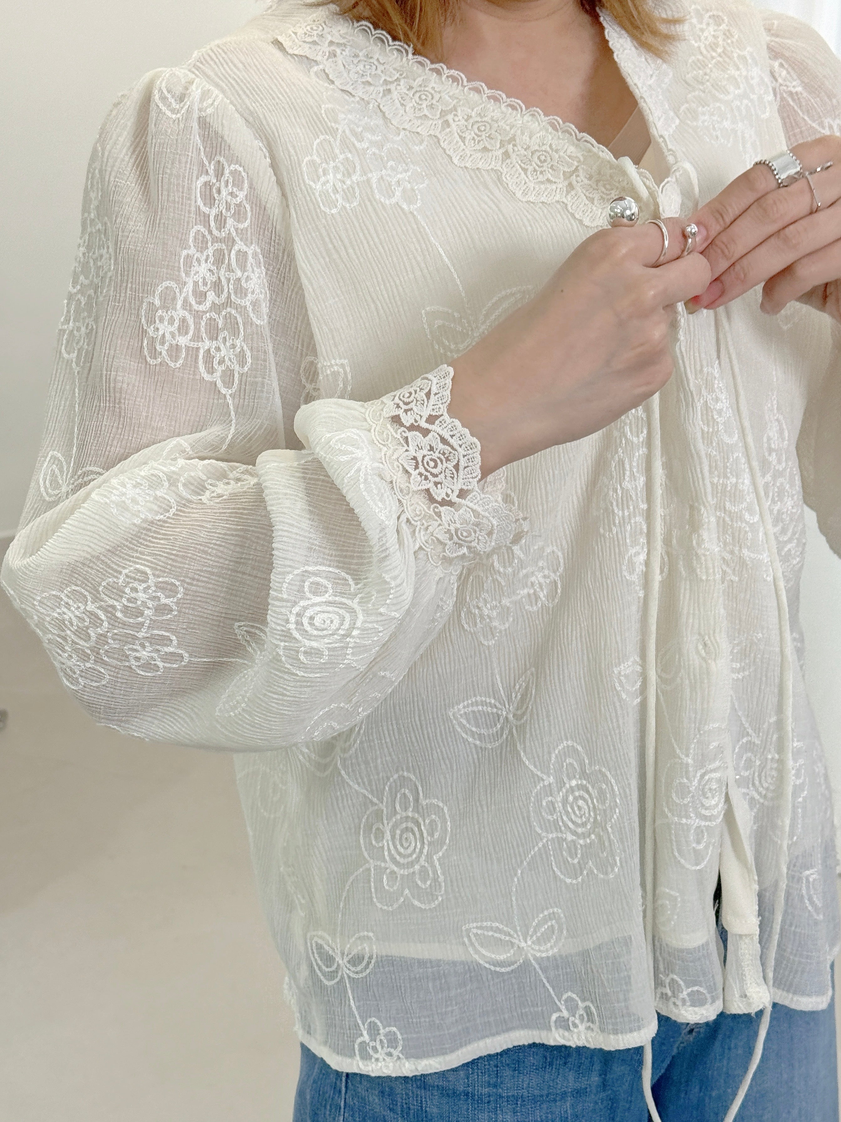 Whispering Meadow Floral Blouse