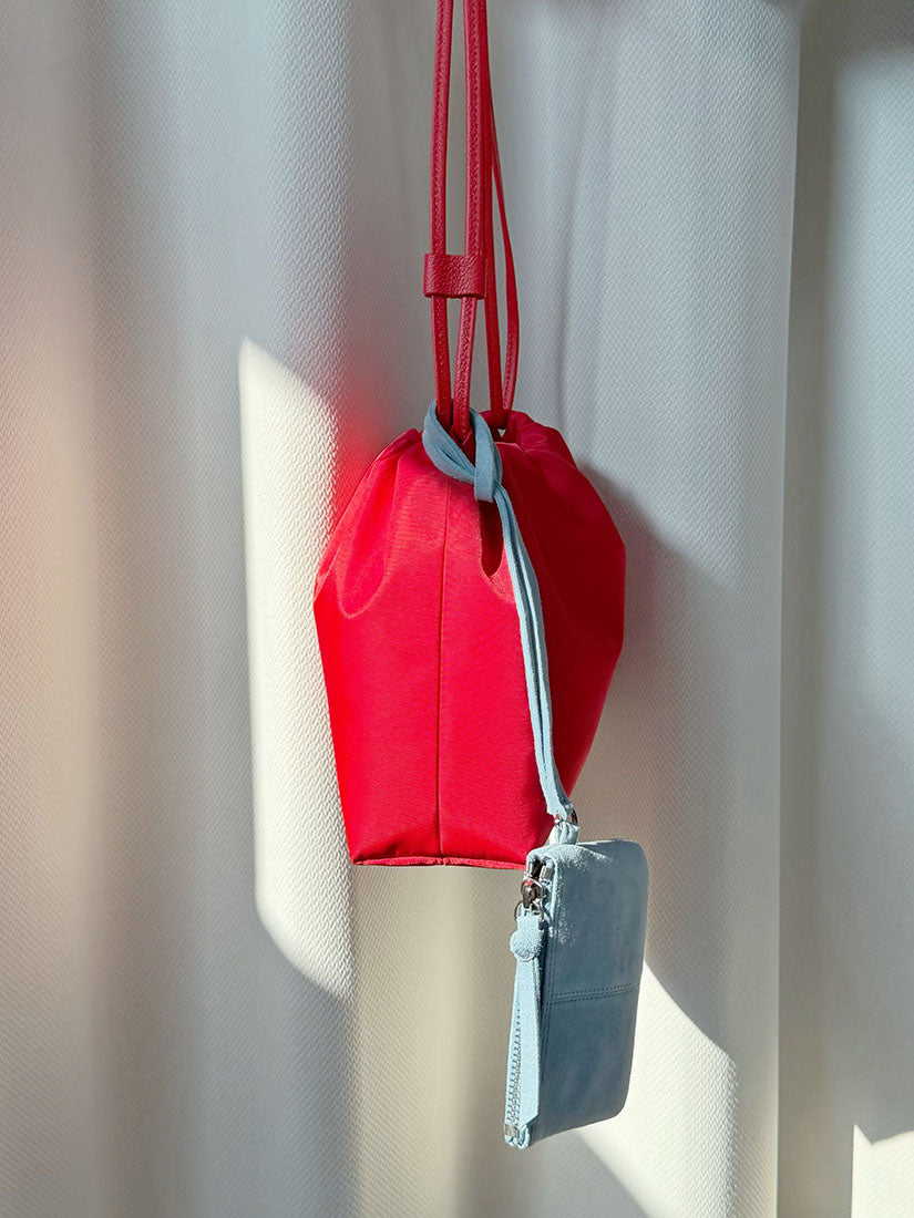 Leather Drawstring Shoulder Bag (4 Colours)