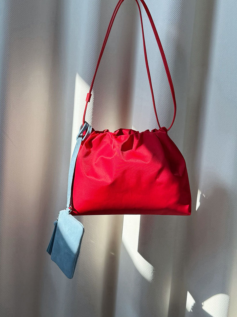 Leather Drawstring Shoulder Bag (4 Colours)