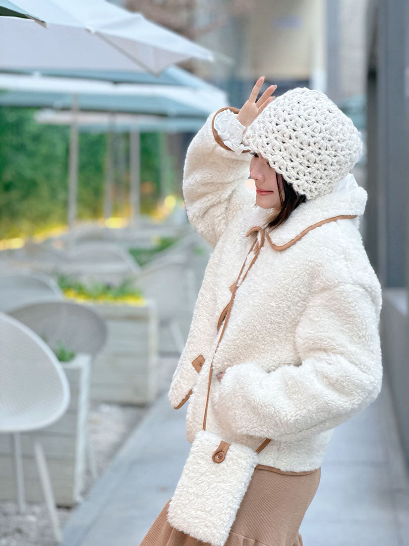 Shearling Jacket with Mini bag