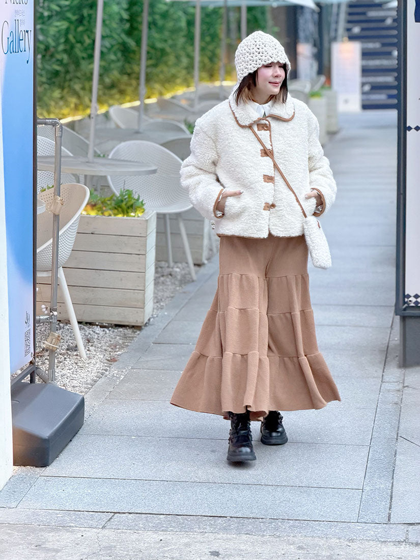 Shearling Jacket with Mini bag