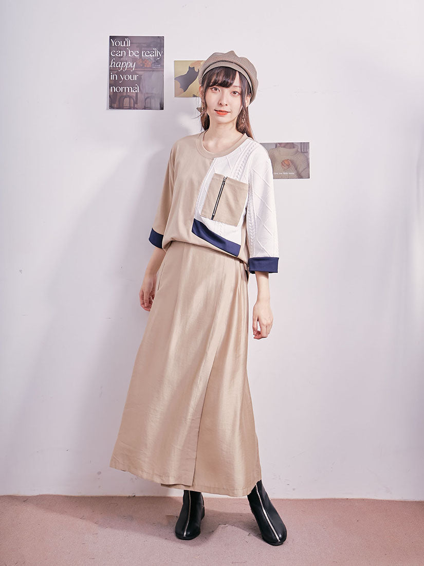 Pleated Wrap Midi Skirt (2 Colours)