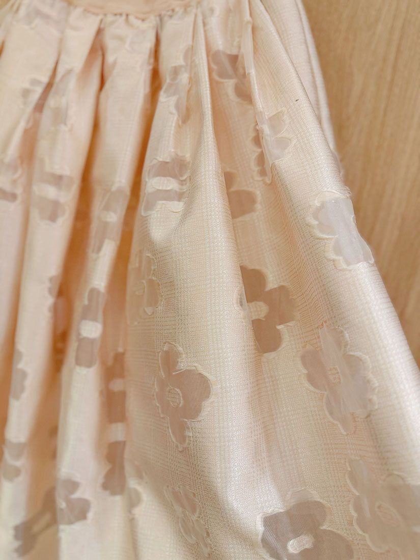 Flower Jacquard Flare Skirt (2 Colours)